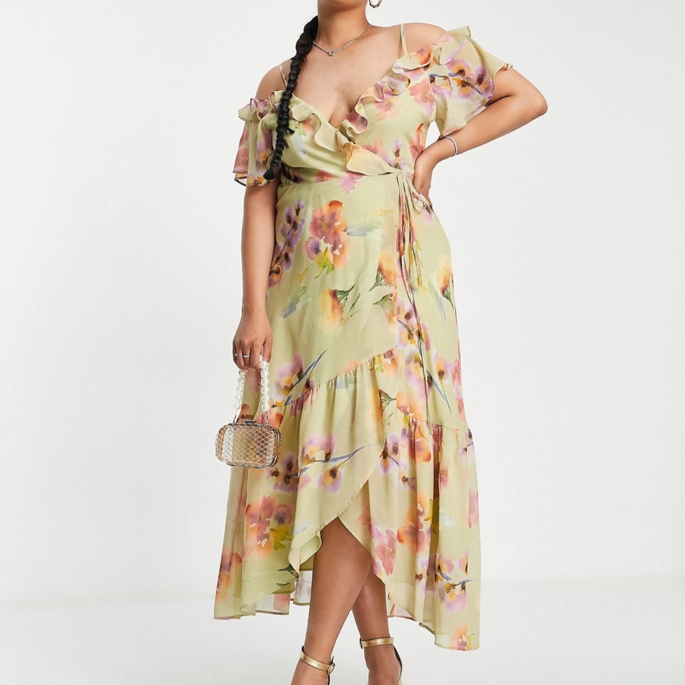 Floral wrap dress